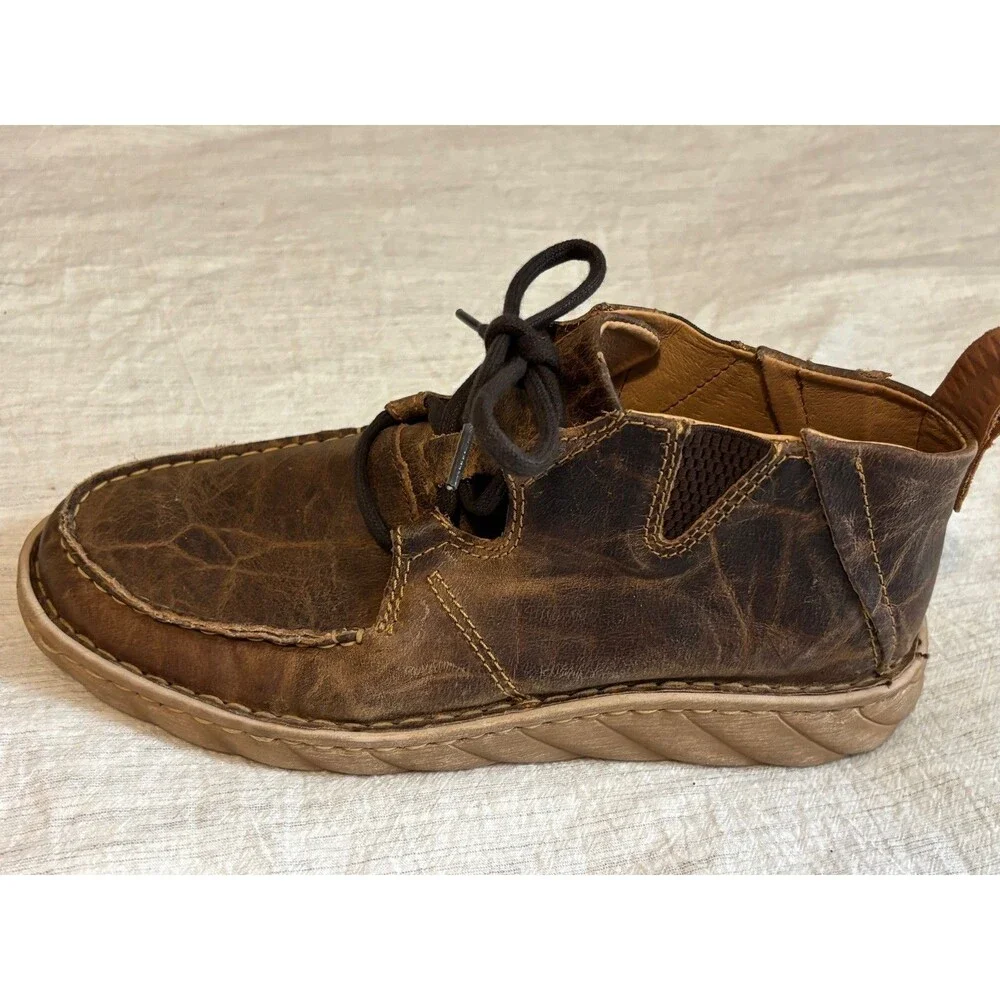 Tony Lama TLC505 Estancia Tan Chukka Boots Men’s 10 Distressed Leather